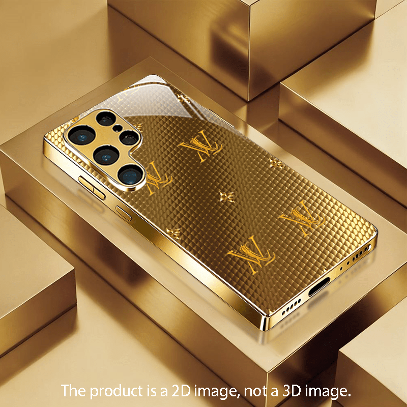 Computer Case - غطاء الهاتف المطلي بالذهب بتصميم مناظر